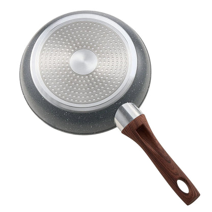 VEVOR Frying Pan Skillet, Aluminum Egg Fry Pans, 3 Piece Set (250, 280, 325 mm), Nonsitck Heavy-Duty Skillets with Heat-Resistant Handle, Chef's Kitchen Cookware, for Gas, Electric, Induction, Grey - Mekamart Australia