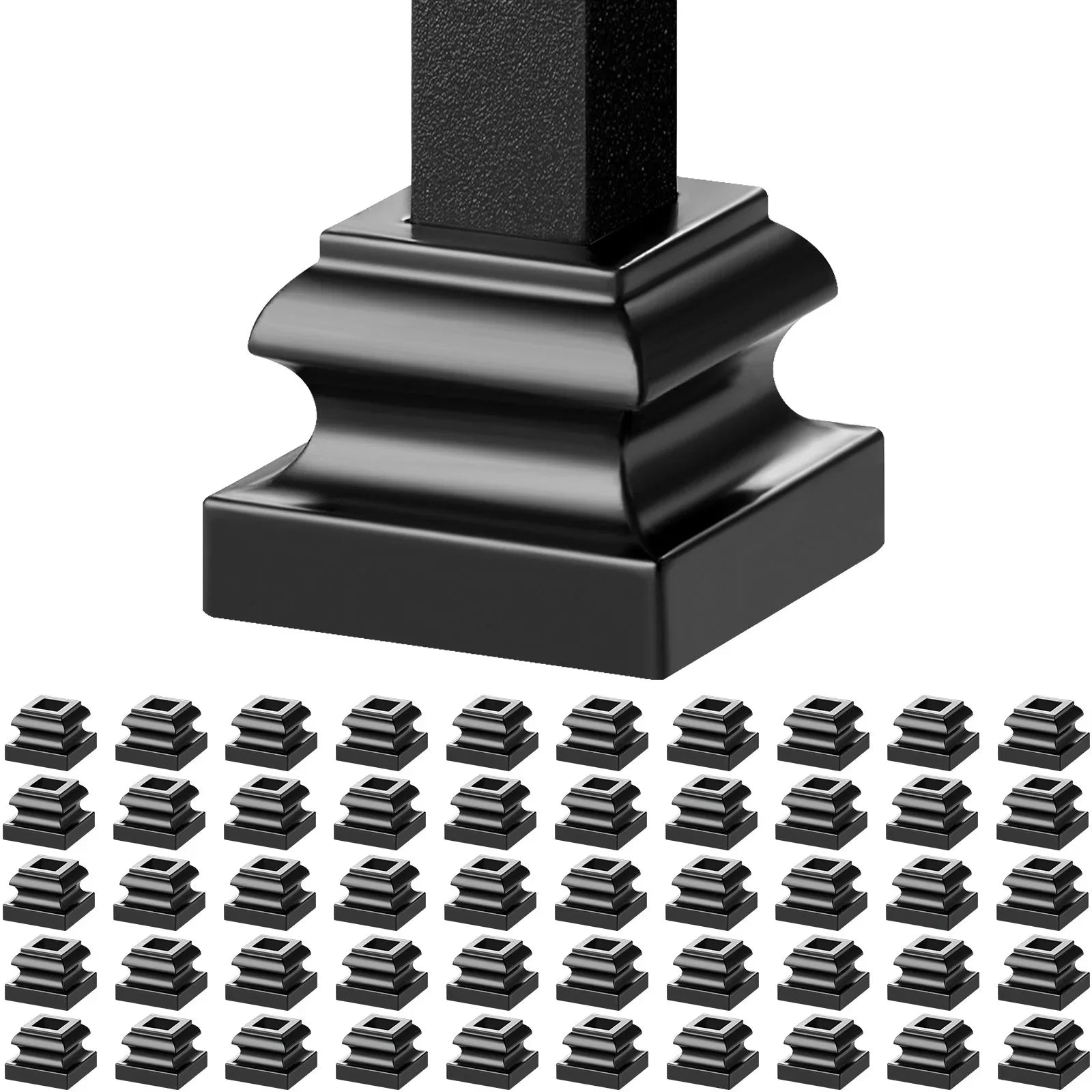 VEVOR 50 PCS Aluminum Alloy Baluster Flat Shoes Wrought Spindles for Staircase - Mekamart Australia