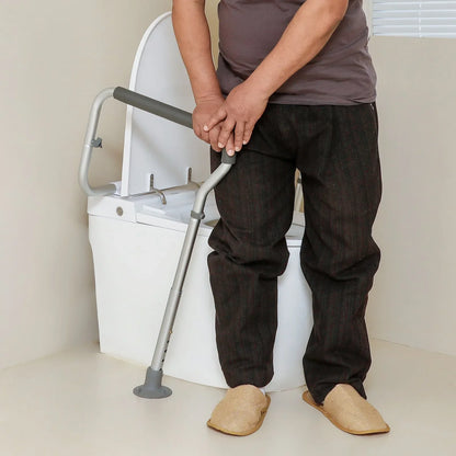 VEVOR Toilet Safety Rail, Bathroom Toilet Seat Frame, Adjustable Width & Height Fit Most Toilets, Supports 136 kg, Toilet Handles Grab Bars with Padded Armrests for Handicap, Disabled, Seniors - Mekamart Australia