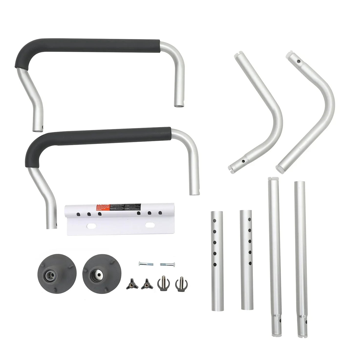VEVOR Toilet Safety Rail, Bathroom Toilet Seat Frame, Adjustable Width & Height Fit Most Toilets, Supports 136 kg, Toilet Handles Grab Bars with Padded Armrests for Handicap, Disabled, Seniors - Mekamart Australia