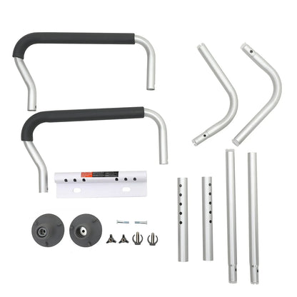 VEVOR Toilet Safety Rail, Bathroom Toilet Seat Frame, Adjustable Width & Height Fit Most Toilets, Supports 136 kg, Toilet Handles Grab Bars with Padded Armrests for Handicap, Disabled, Seniors - Mekamart Australia
