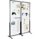 VEVOR 2' x 5.6' Grid Wall Panels Tower, 2 Packs Wire Gridwall Display Racks with T-Base Floorstanding, Double Side Gridwall Panels for Art Craft Shows, Retail Display with Extra Clips and Hooks - Mekamart Australia