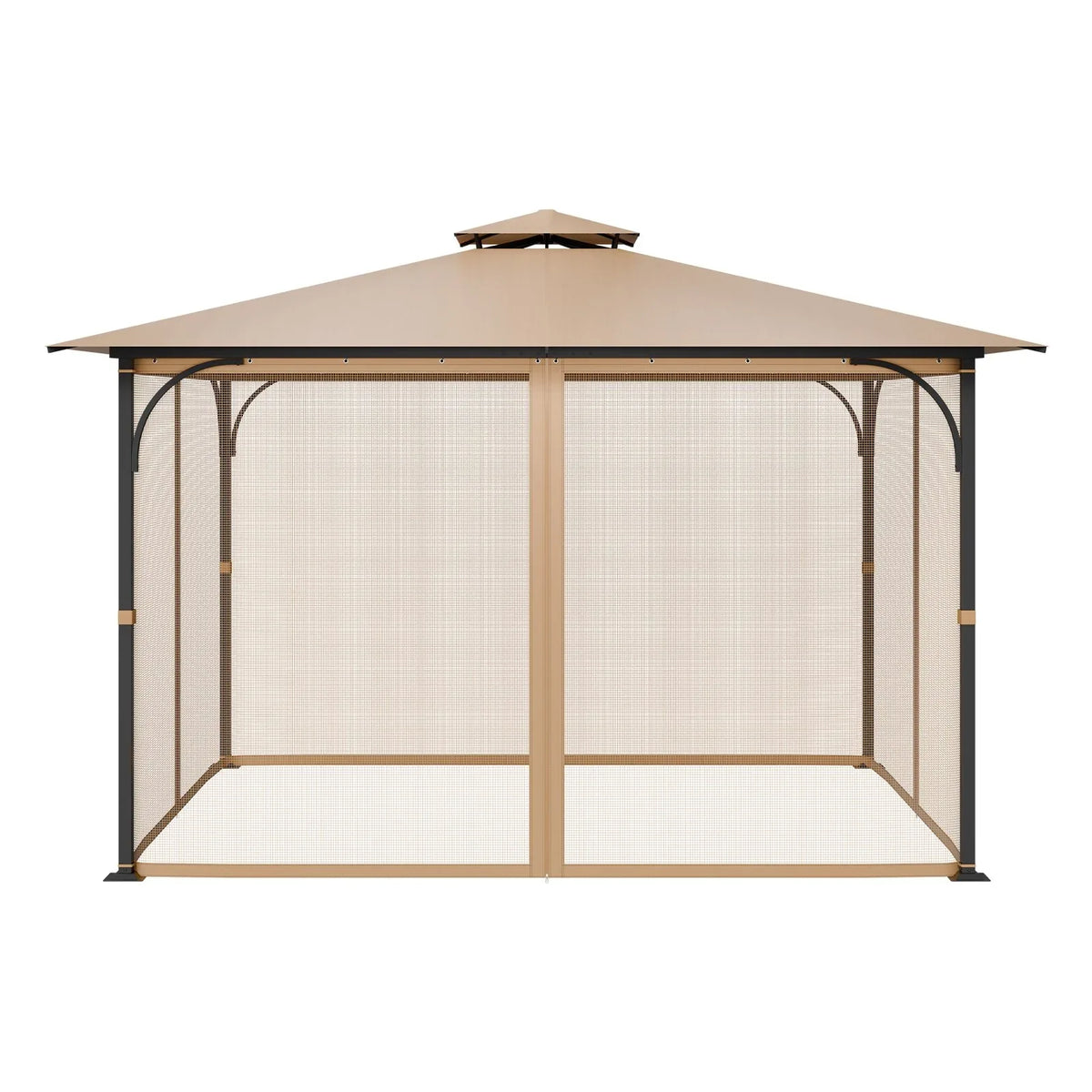 VEVOR Gazebo Netting Replacement, Fit Most 10 x 12 x 7.3 FT Gazebo, Outdoor Garden Gazebo Net, 4-Panel Sidewall Mesh Gazebo Curtain, Patio Midge Netting with Double Zipper, Canopy Screen (Netting Only) - Mekamart Australia