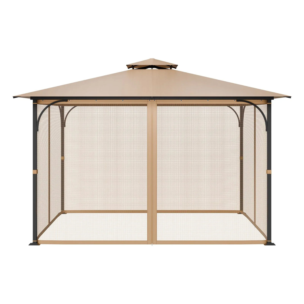 VEVOR Gazebo Netting Replacement, Fit Most 10 x 12 x 7.3 FT Gazebo, Outdoor Garden Gazebo Net, 4-Panel Sidewall Mesh Gazebo Curtain, Patio Midge Netting with Double Zipper, Canopy Screen (Netting Only) - Mekamart Australia
