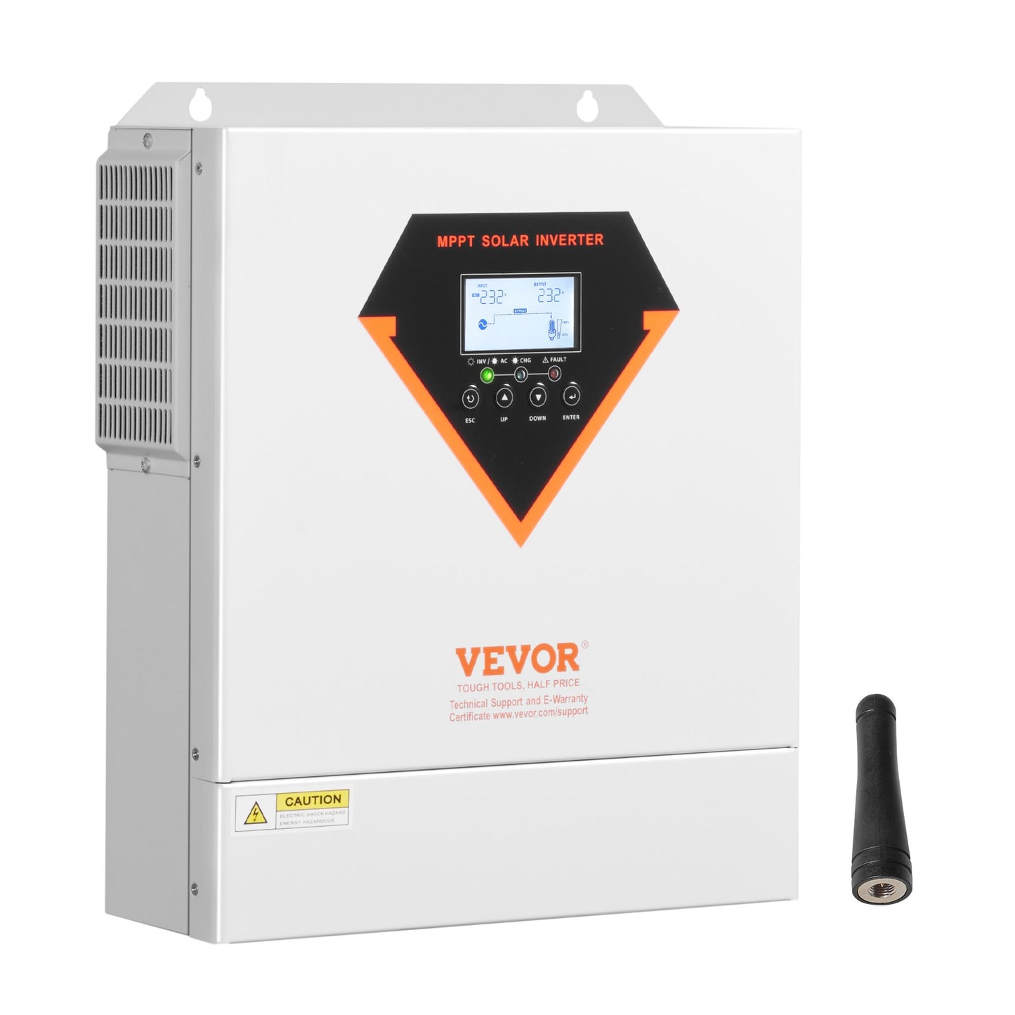 Hybrid Solar Inverter, 3500W, All in One Pure Sine Wave Power Inverter Charger, 220V AC, with Built-in 100A MPPT Solar Charger Controller, for Off-Grid System Lead Acid Lithium Battery