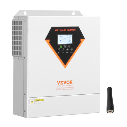 Hybrid Solar Inverter, 3500W, All in One Pure Sine Wave Power Inverter Charger, 220V AC, with Built-in 100A MPPT Solar Charger Controller, for Off-Grid System Lead Acid Lithium Battery