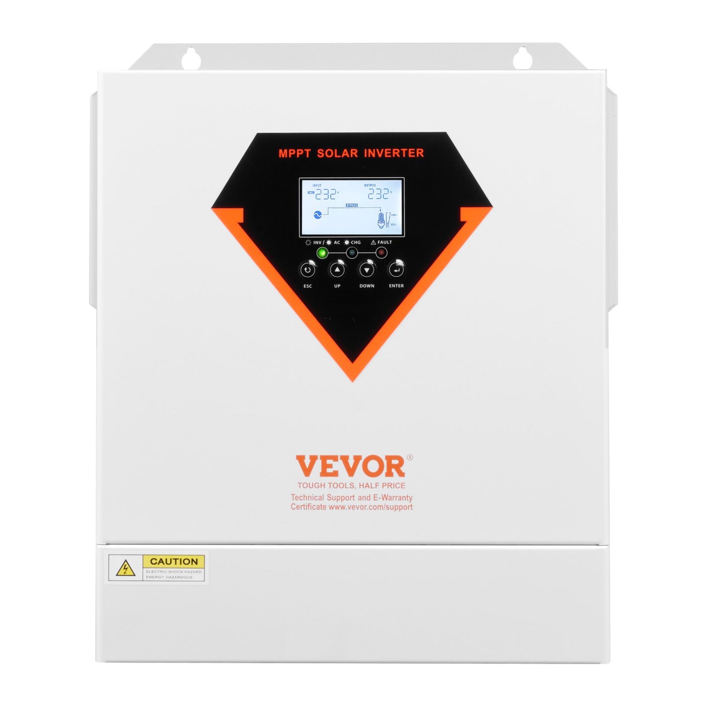 Hybrid Solar Inverter, 3500W, All in One Pure Sine Wave Power Inverter Charger, 220V AC, with Built-in 100A MPPT Solar Charger Controller, for Off-Grid System Lead Acid Lithium Battery