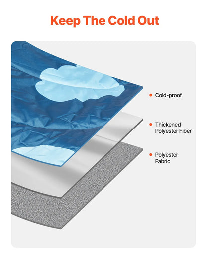 VEVOR Camping Blanket 1.9 m x 1.32 m Wearable Warm Stadium Blanket Outdoor - Mekamart Australia