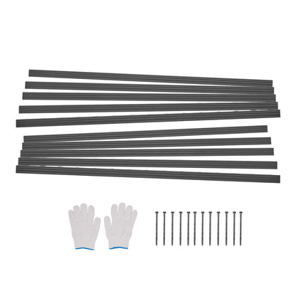 Metal Landscape Edging, 10 Packs 60 in Rust-Resistant Aluminum Alloy Landscape Edging, Bendable Garden Edging Border, Heavy Duty Lawn Edging Fence for Flower Bed Yard Pathway