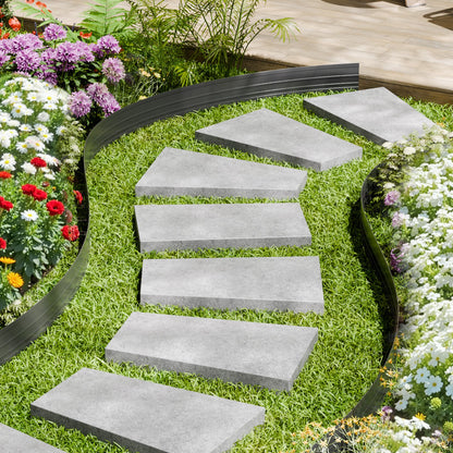 Metal Landscape Edging, 10 Packs 60 in Rust-Resistant Aluminum Alloy Landscape Edging, Bendable Garden Edging Border, Heavy Duty Lawn Edging Fence for Flower Bed Yard Pathway
