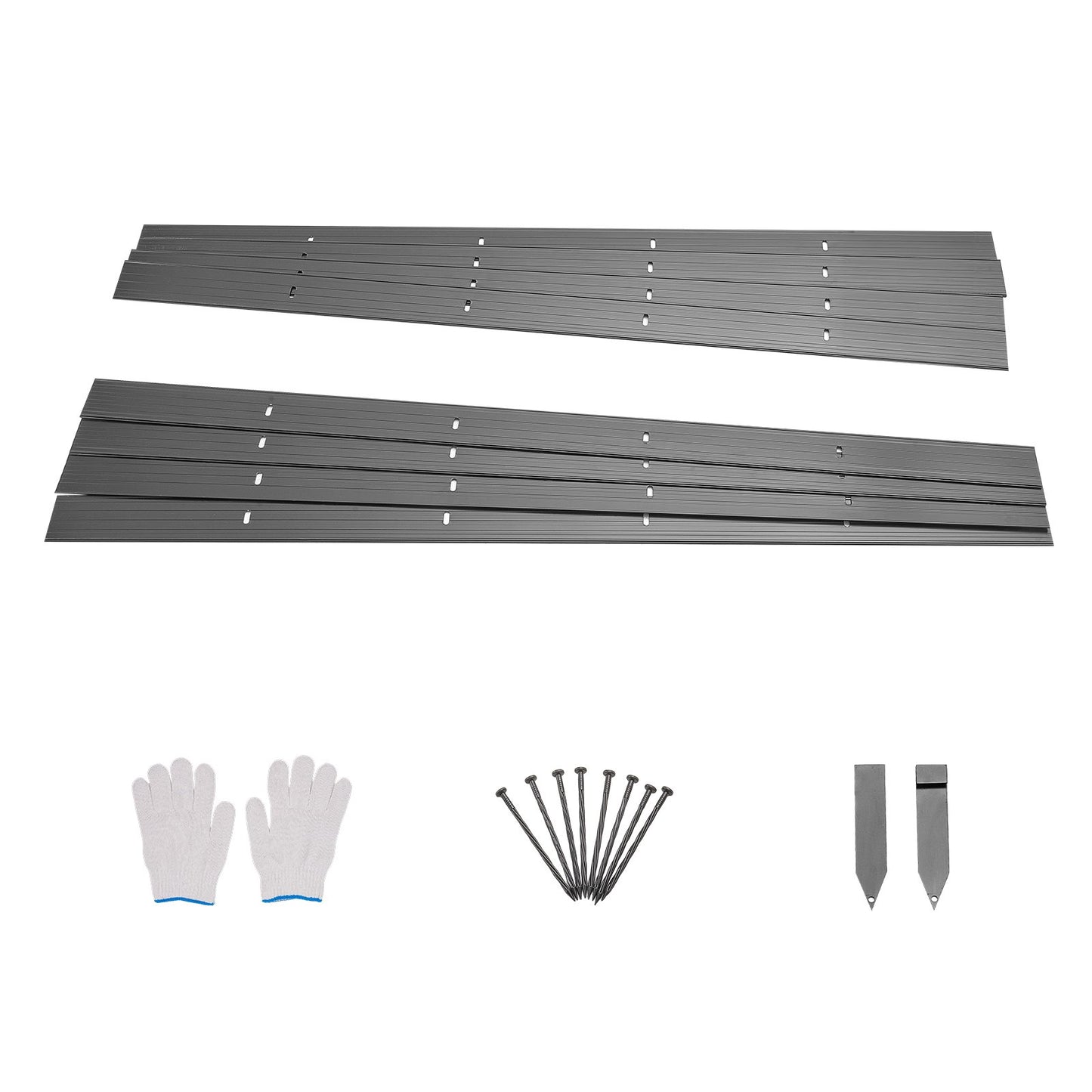 Metal Landscape Edging, 8 Packs 72 in Rust-Resistant Aluminum Alloy Landscape Edging, Bendable Garden Edging Border, Heavy Duty Lawn Edging Fence for Flower Bed Yard Pathway