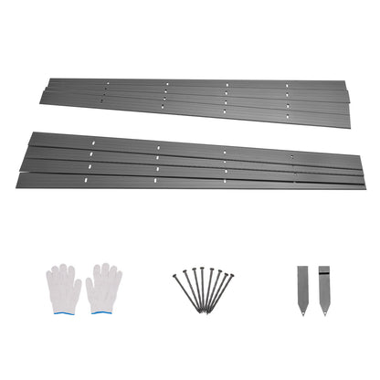Metal Landscape Edging, 8 Packs 72 in Rust-Resistant Aluminum Alloy Landscape Edging, Bendable Garden Edging Border, Heavy Duty Lawn Edging Fence for Flower Bed Yard Pathway