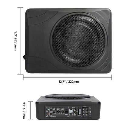8" 300W Under Seat Car Subwoofer Slim Powered Car/Truck Subwoofer System