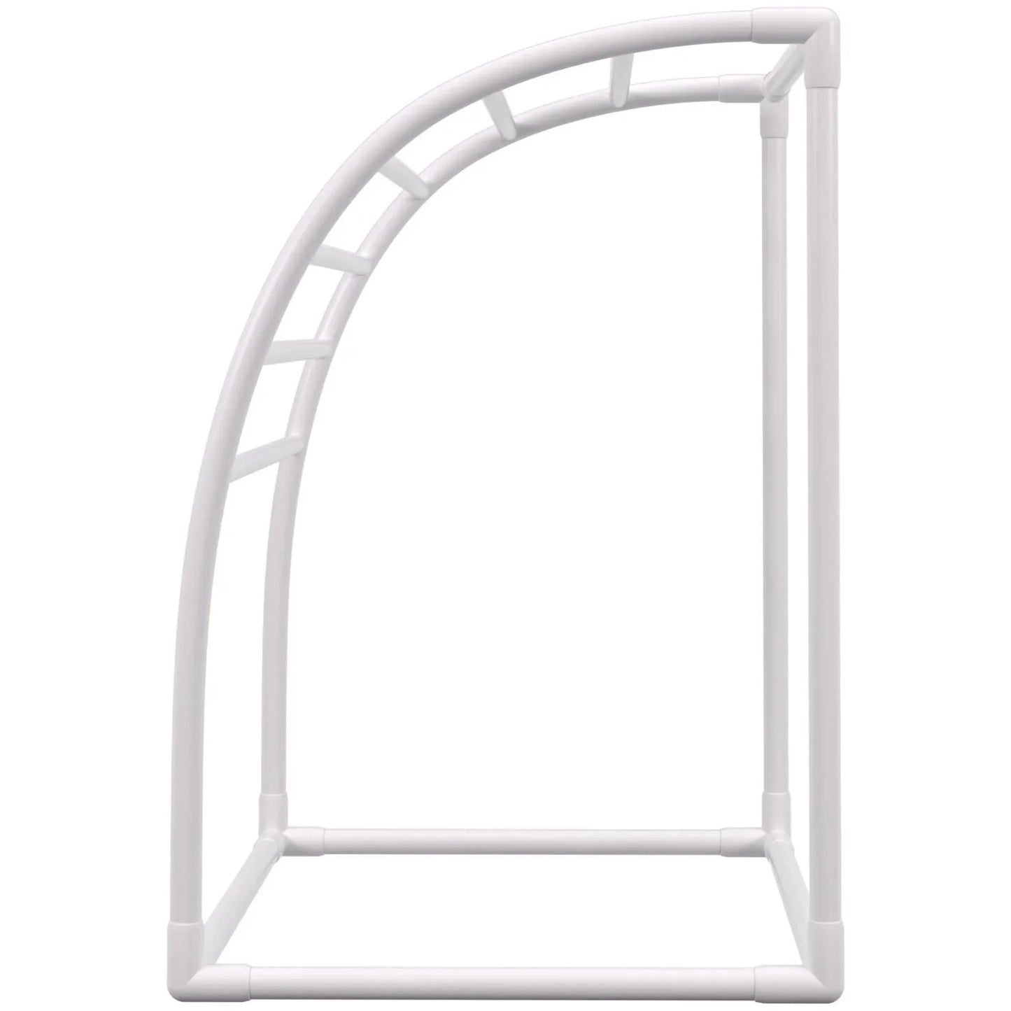 VEVOR Outdoor Towel Rack Pool Towel Rack 7 Bar Curved White Freestanding Patio - Mekamart Australia