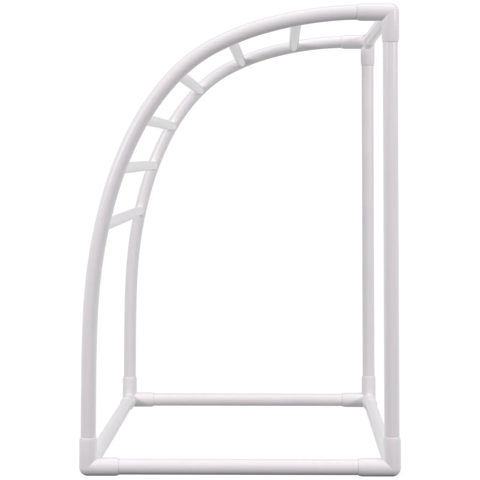 VEVOR Outdoor Towel Rack Pool Towel Rack 7 Bar Curved White Freestanding Patio - Mekamart Australia