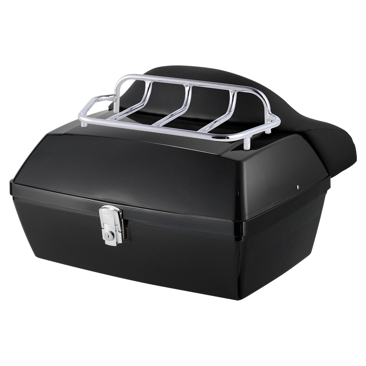 Motorcycle Top Case, Universal Durable PP Material Motorbike Tail Box with Reflective Panel, 48L Waterproof Detachable Motorcycle Top Box with Multi-Hole Base, Fit for 99% of Motorcycle Frames