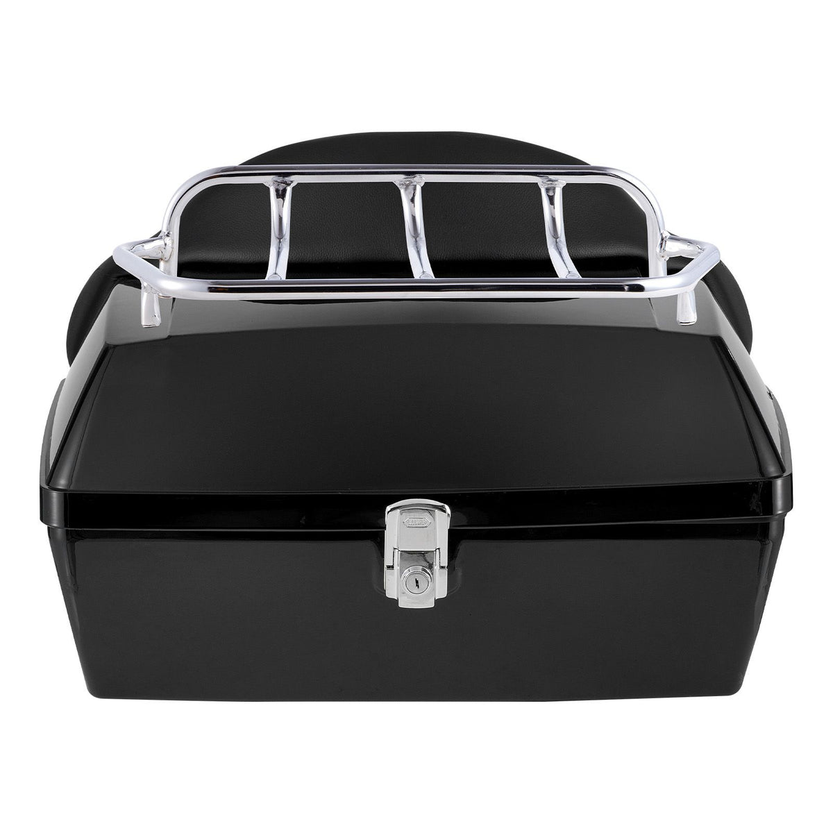 Motorcycle Top Case, Universal Durable PP Material Motorbike Tail Box with Reflective Panel, 48L Waterproof Detachable Motorcycle Top Box with Multi-Hole Base, Fit for 99% of Motorcycle Frames