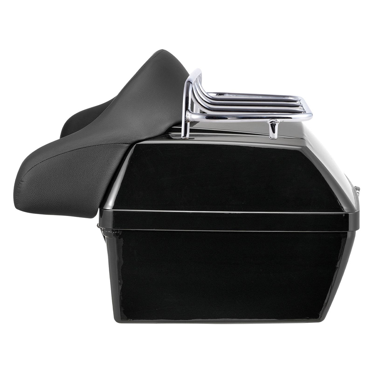 Motorcycle Top Case, Universal Durable PP Material Motorbike Tail Box with Reflective Panel, 48L Waterproof Detachable Motorcycle Top Box with Multi-Hole Base, Fit for 99% of Motorcycle Frames