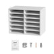 VEVOR Wood Literature Organizer Adjustable File Sorter 12 Compartments White - Mekamart Australia