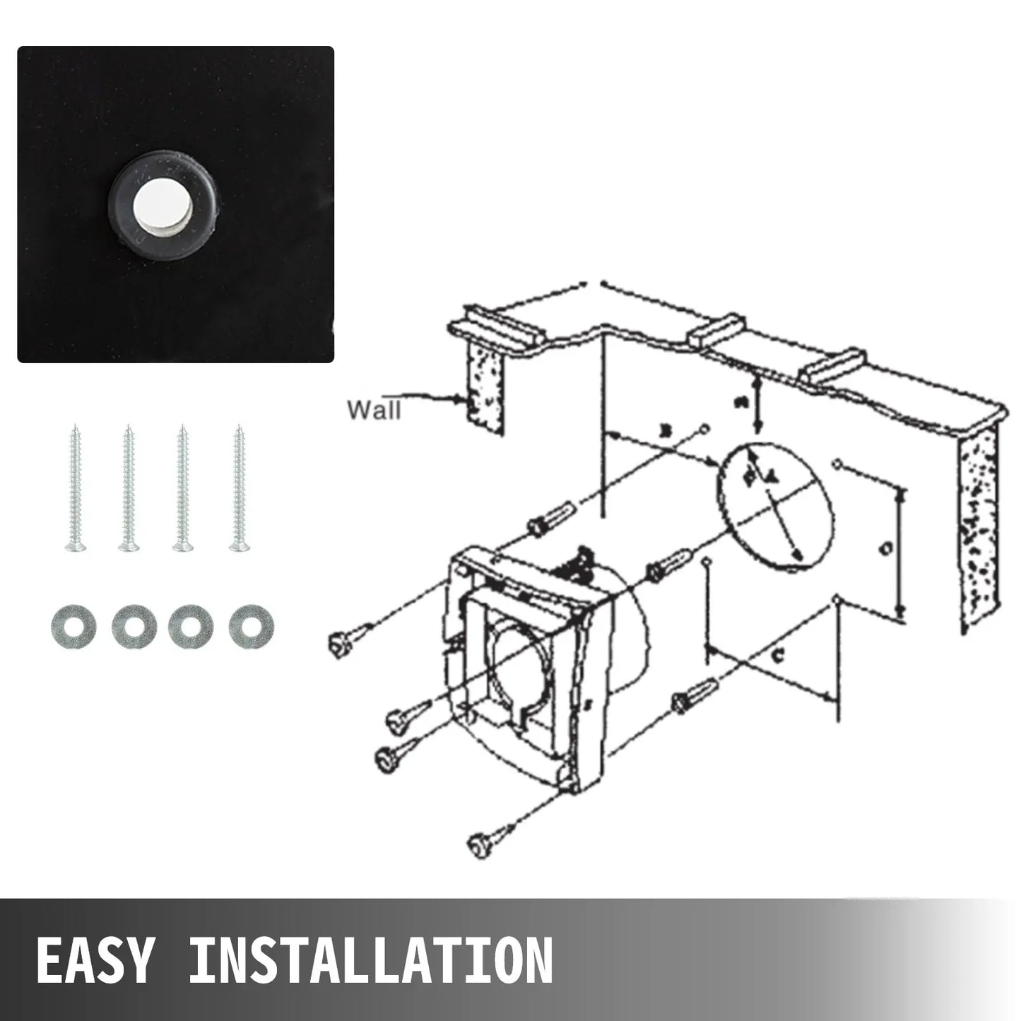 VEVOR 12 Inch Industrial Ventilation Extractor ventilation fan commercial air blower fan Metal Axial Exhaust 300MM Air Puller Fan (300MM/12 Inch) - Mekamart Australia