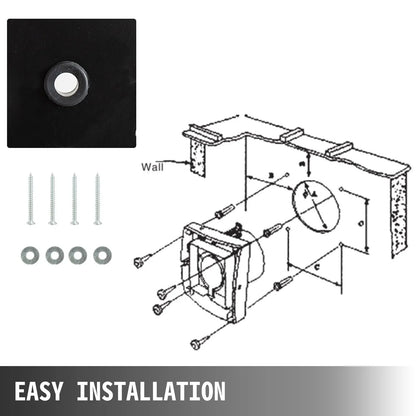 VEVOR 12 Inch Industrial Ventilation Extractor ventilation fan commercial air blower fan Metal Axial Exhaust 300MM Air Puller Fan (300MM/12 Inch) - Mekamart Australia