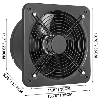 VEVOR 12 Inch Industrial Ventilation Extractor ventilation fan commercial air blower fan Metal Axial Exhaust 300MM Air Puller Fan (300MM/12 Inch) - Mekamart Australia