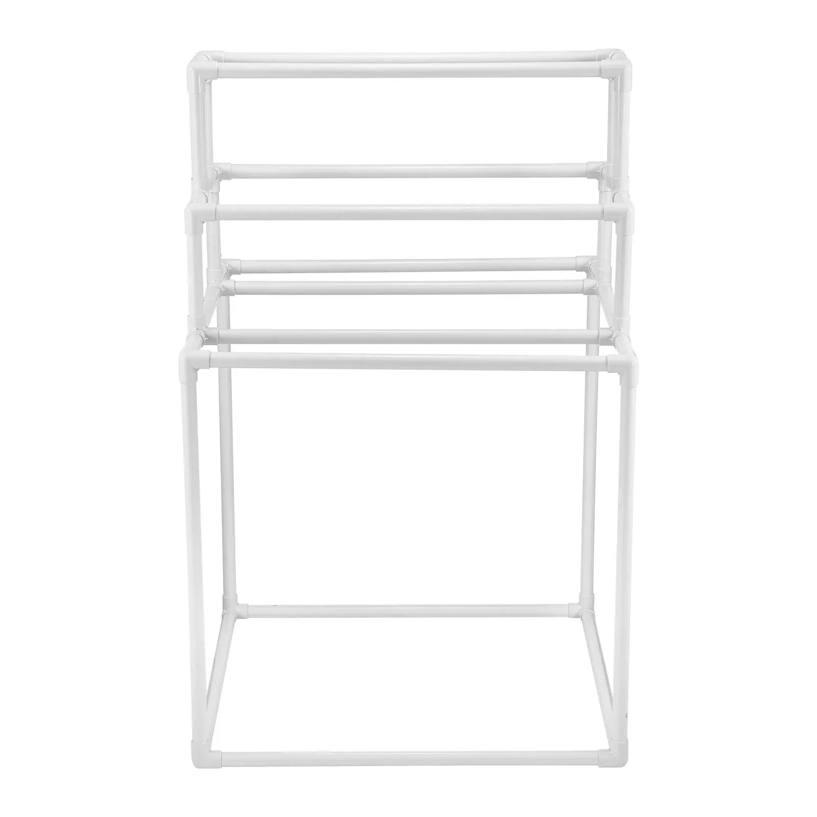 VEVOR Towel Rack 8-Bar Outdoor PVC Towel Holder for Poolside Spa Bathroom White - Mekamart Australia