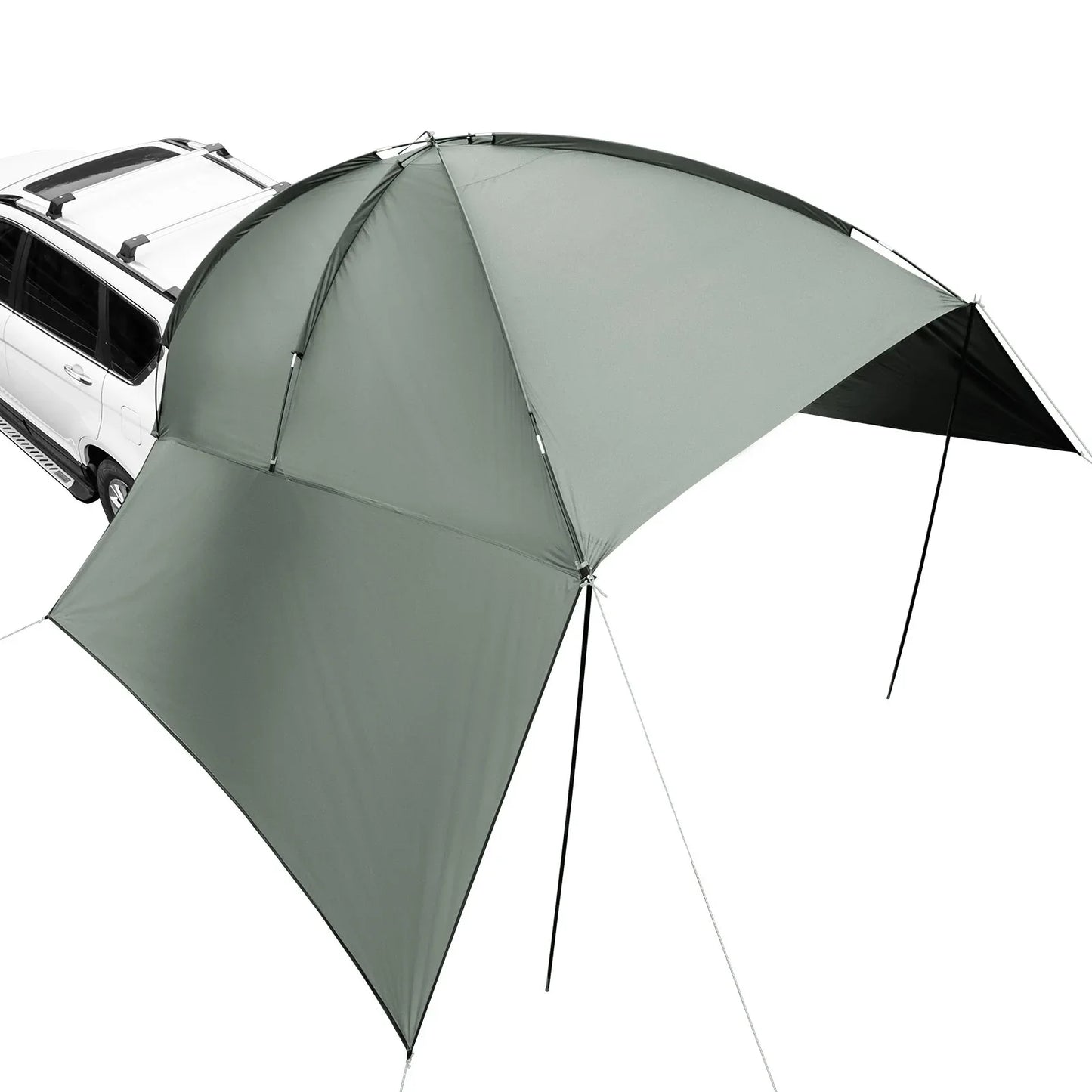 VEVOR Vehicle Awning, Large 10' x 7' Shade Coverage Car Side Awning, PU2000mm UV50+ Car Awning with Extended Side Canopies and Portable Storage Bag, Suitable for Truck, SUV, Van, Campers - Mekamart Australia