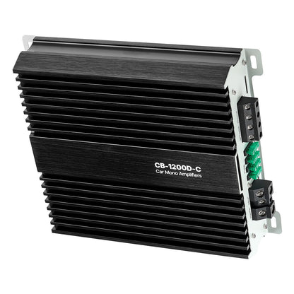 Monoblock Car Amplifier, 1200W RMS MAX, 1/2/4 Ohm Stable, 1-Channel Class D Car Audio Amplifier with Remote Subwoofer Level Control, Low Pass Filter, Bass Boost & Phase Shift, Volume Controller