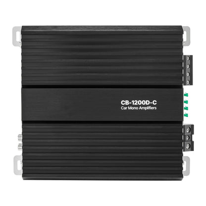 Monoblock Car Amplifier, 1200W RMS MAX, 1/2/4 Ohm Stable, 1-Channel Class D Car Audio Amplifier with Remote Subwoofer Level Control, Low Pass Filter, Bass Boost & Phase Shift, Volume Controller