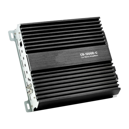 Monoblock Car Amplifier, 1200W RMS MAX, 1/2/4 Ohm Stable, 1-Channel Class D Car Audio Amplifier with Remote Subwoofer Level Control, Low Pass Filter, Bass Boost & Phase Shift, Volume Controller