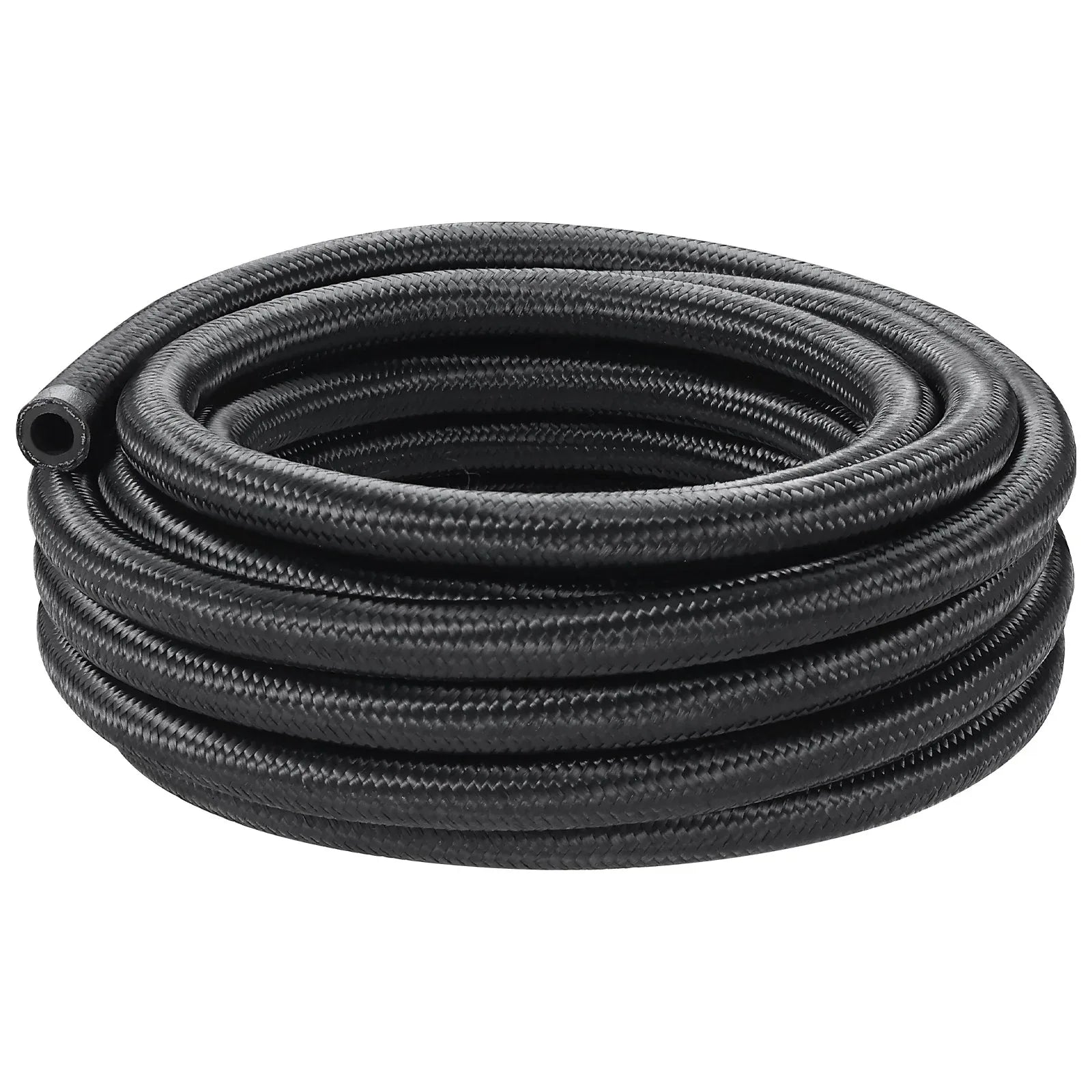 VEVOR 6AN Fuel Line Kit, 6.1 m Fuel Hose Kit, 0.86 cm Nylon Stainless Steel Braided Fuel Line Oil/Gas/Diesel Hose End Fitting Kit, with 12 PCS Swivel Fitting Adapter Kit, Black - Mekamart Australia