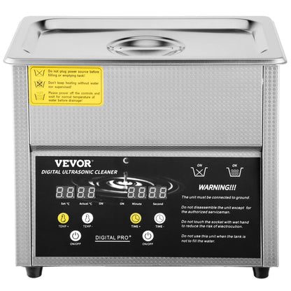 VEVOR Digital Ultrasonic Cleaner 3L Ultrasonic Cleaning Machine 220V 50kHz Sonic Cleaner Machine 304 Stainless Steel Ultrasonic Cleaner Machine with Heater and Timer for Cleaning Jewelry Glasses Watch - Mekamart Australia