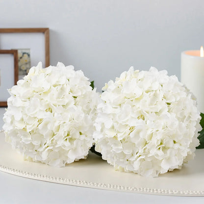 VEVOR Artificial Flowers, 105 pcs Real Looking White Silk Fake Hydrangea Bulk, White Faux Bridal Shower with Stems for DIY Wedding Bouquets, Home Centerpieces Arrangements, Party Tables Decorations - Mekamart Australia