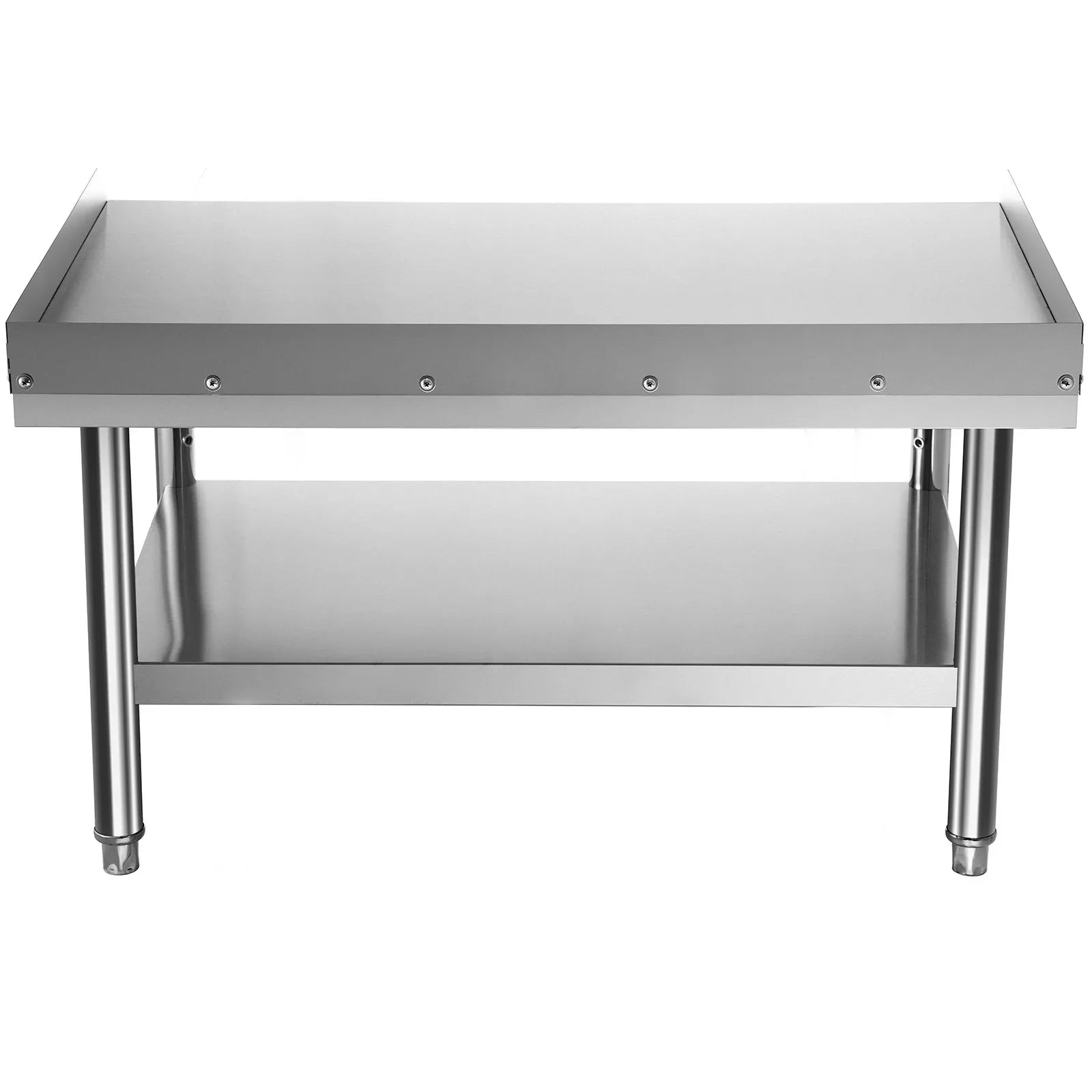 VEVOR Stainless Steel Equipment Grill Stand, 122 x 76 x 61cm Stainless Table, Grill Stand Table with Adjustable Storage Undershelf, Equipment Stand Grill Table for Hotel, Home, Restaurant Kitchen - Mekamart Australia