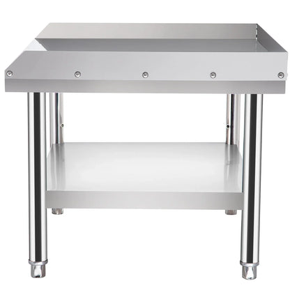 VEVOR Stainless Steel Equipment Grill Stand, 122 x 76 x 61cm Stainless Table, Grill Stand Table with Adjustable Storage Undershelf, Equipment Stand Grill Table for Hotel, Home, Restaurant Kitchen - Mekamart Australia