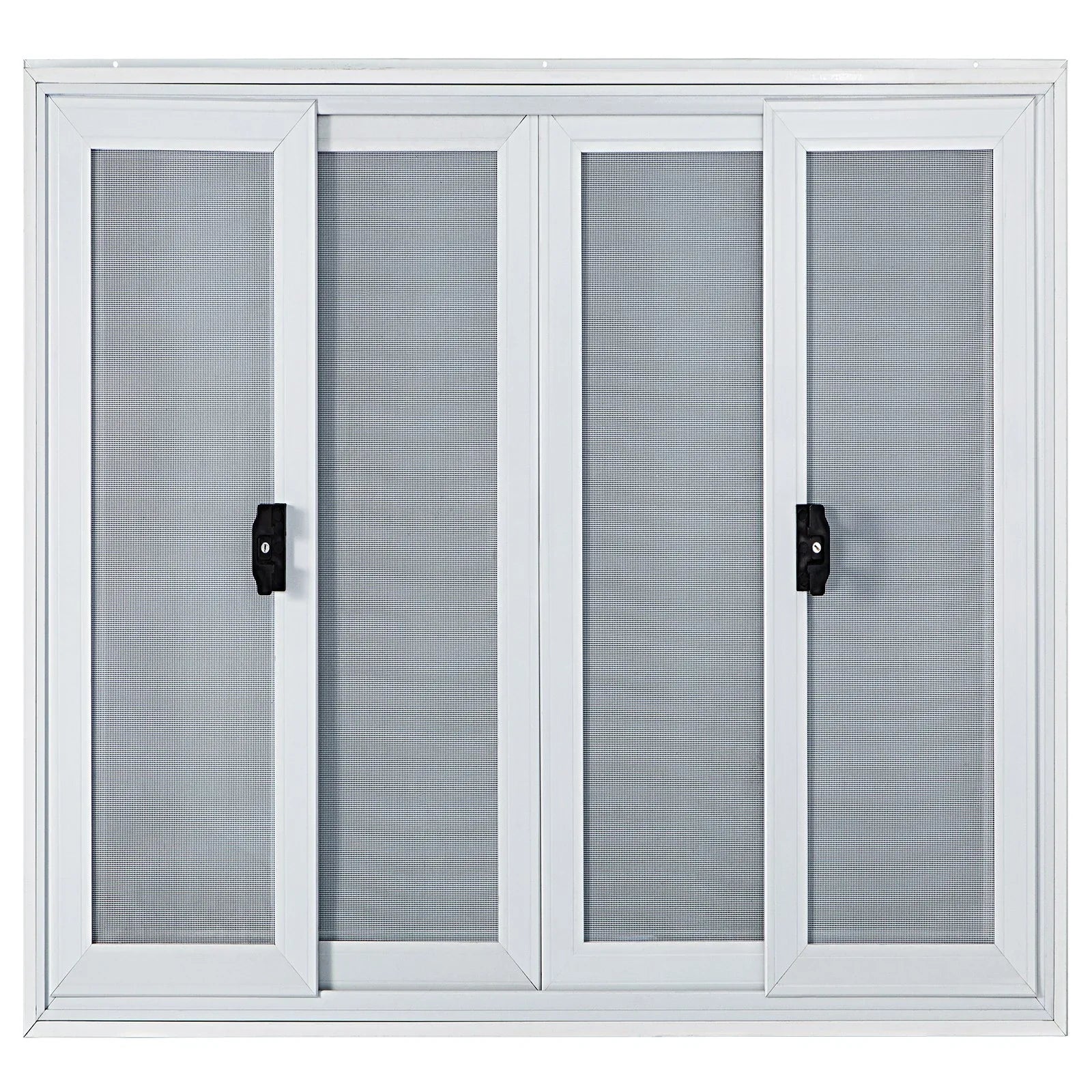 VEVOR Concession Window, 91.4 x 91.4 cm Aluminum Alloy Food Truck Service Window with 4 Horizontal Sliding Screen Windows & Awning Door & Drag Hook, Serving Window for Food Trucks Concession Trailers - Mekamart Australia