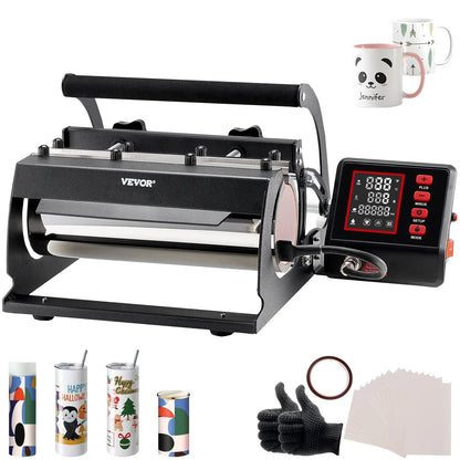 VEVOR Tumbler Heat Press Machine 11-30oz Mug Press Sublimation Tumblers Black - Mekamart Australia