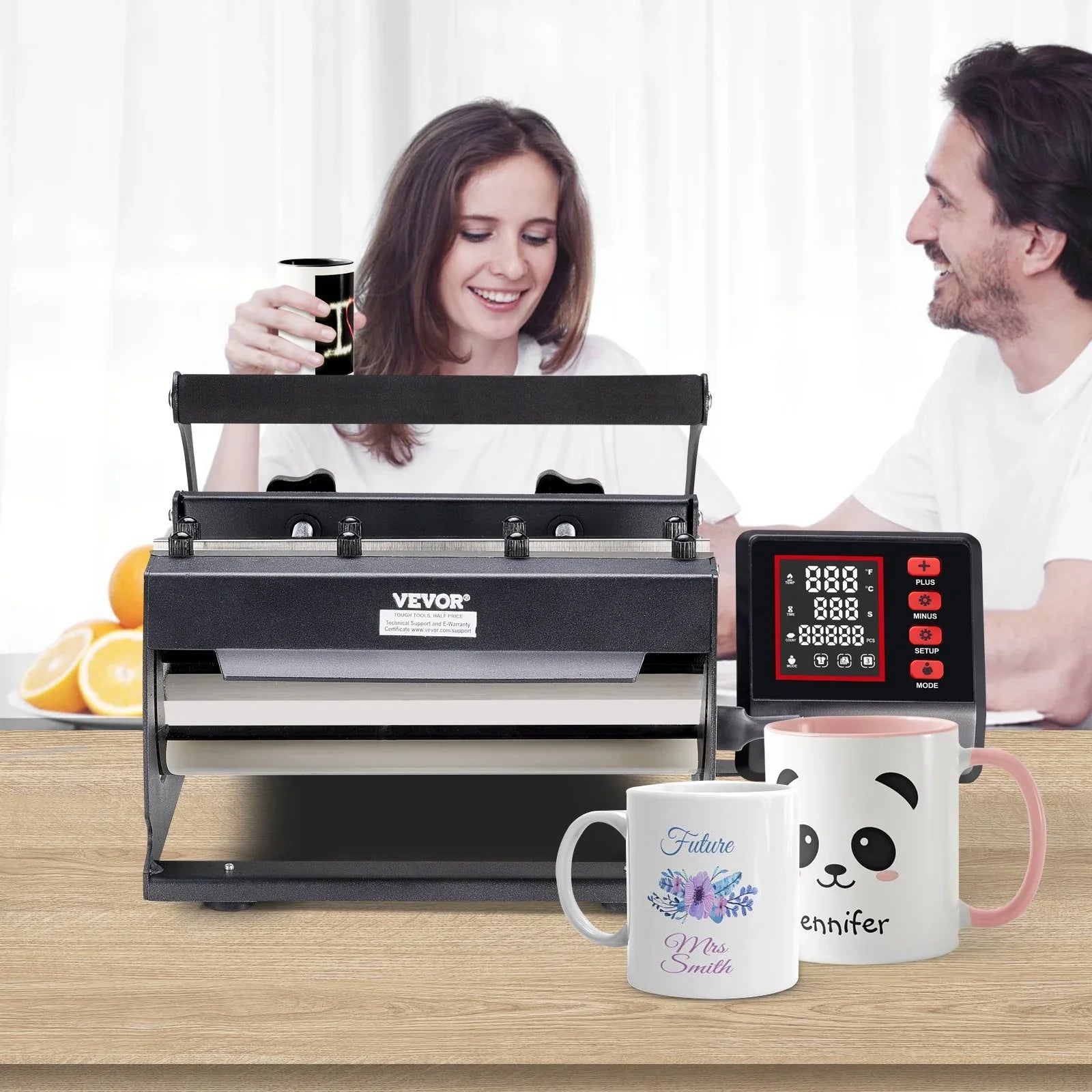 VEVOR Tumbler Heat Press Machine 11-30oz Mug Press Sublimation Tumblers Black - Mekamart Australia