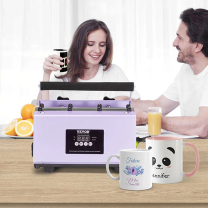 VEVOR Tumbler Heat Press Machine 11-30oz Mug Press Sublimation Tumblers Purple - Mekamart Australia