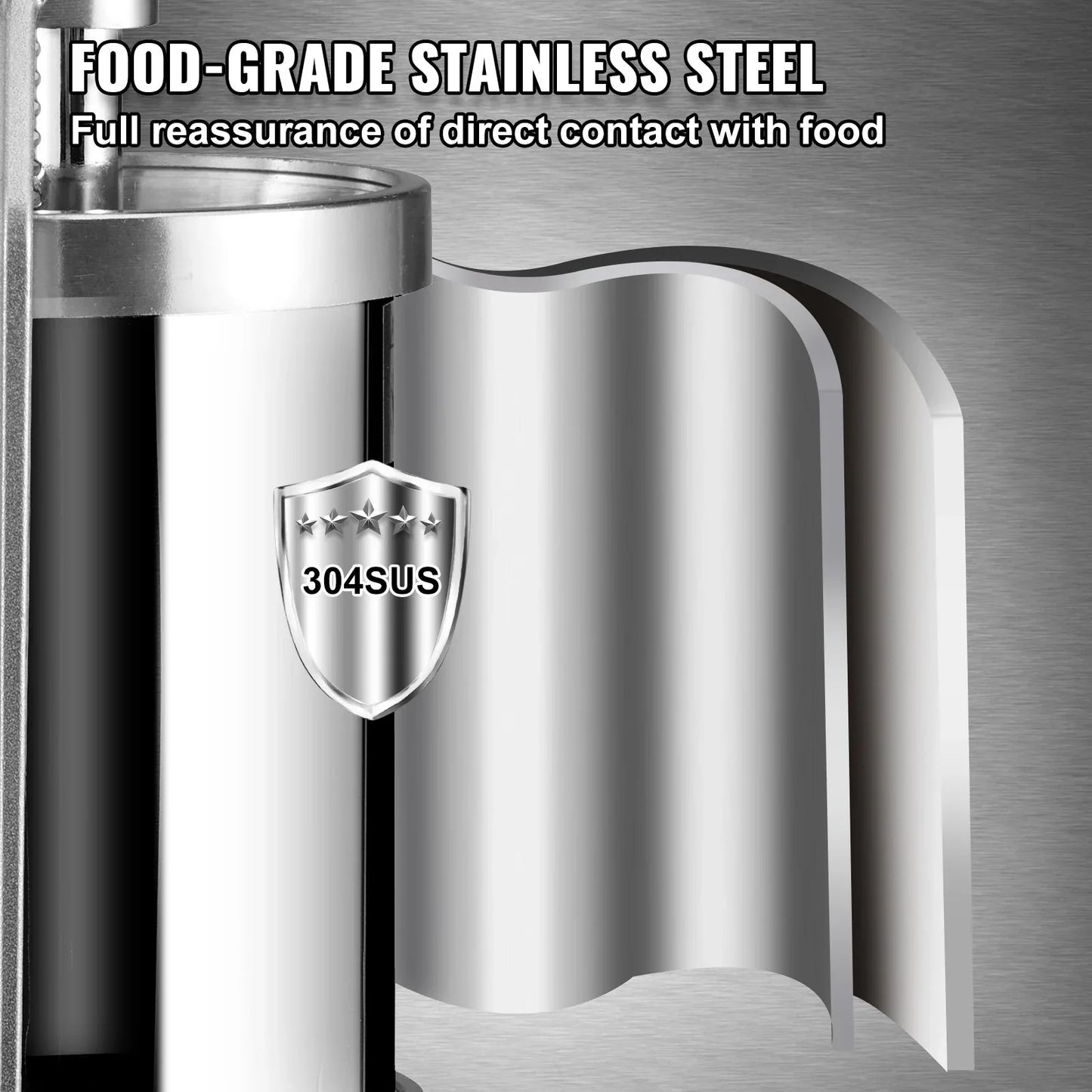 VEVOR Sausage Stuffer 5LBS/3L Capacity Homemade Sausage Maker Stainless Steel - Mekamart Australia