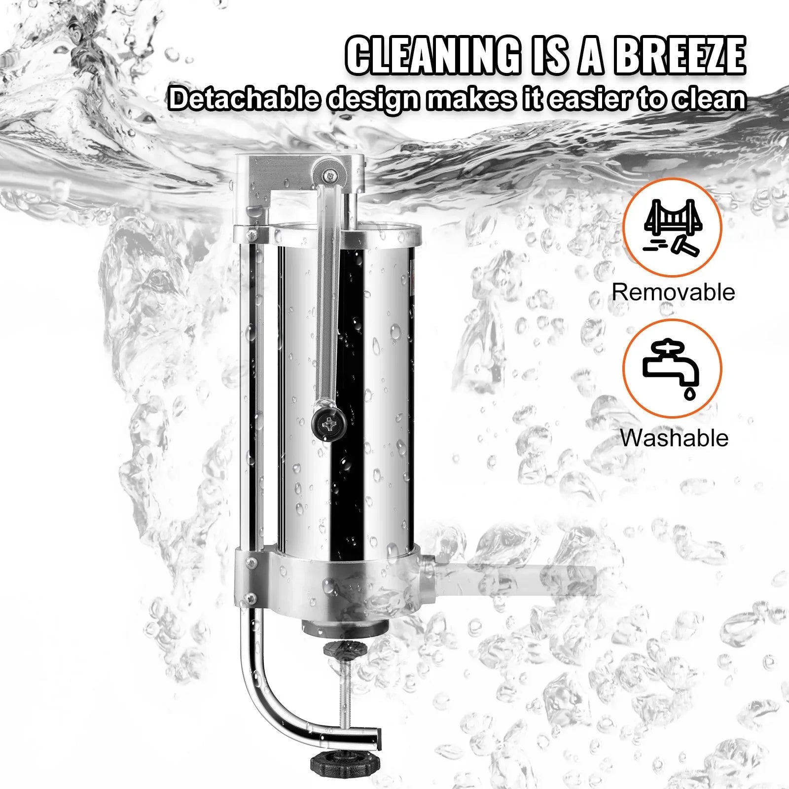 VEVOR Sausage Stuffer 5LBS/3L Capacity Homemade Sausage Maker Stainless Steel - Mekamart Australia