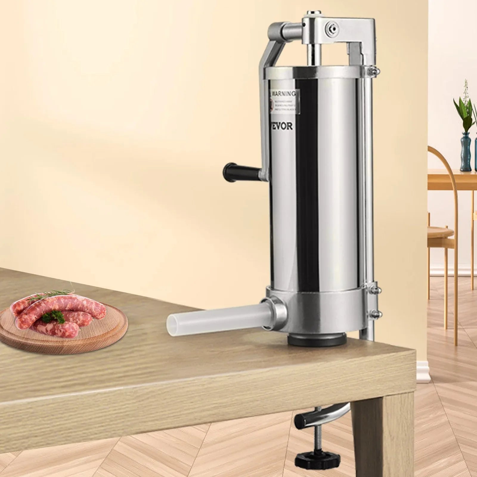 VEVOR Sausage Stuffer 5LBS/3L Capacity Homemade Sausage Maker Stainless Steel - Mekamart Australia