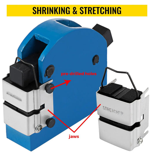 Vevor 2-in-1 Shrinker & Stretcher Set 2 Steel Jaws Sheet Metal Bender Manual Machine - Mekamart Australia