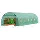 VEVOR Walk-in Tunnel Greenhouse 29.2x9.7x6.5ft Galvanized Frame PE Cover Green - Mekamart Australia