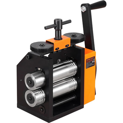 VEVOR Rolling Mill, 2.95"/75 mm Jewelry Rolling Mill Machine, 1: 2 Gear Ratio, 3-in-1 Multi-function Rolling Mill, 0.03-6.5mm Press Thickness for Metal Jewelry Making Sheet Square Wire Semicircle - Mekamart Australia
