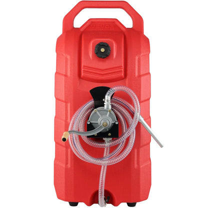 VEVOR 60.57L Fuel Caddy, 7.8 L/min, Portable Gas Storage Tank Container with Hand Pump Rubber Wheels, Fuel Transfer Storage Tank for Gasoline Diesel Machine Oil Car Mowers Tractor Boat Motorcycle - Mekamart Australia