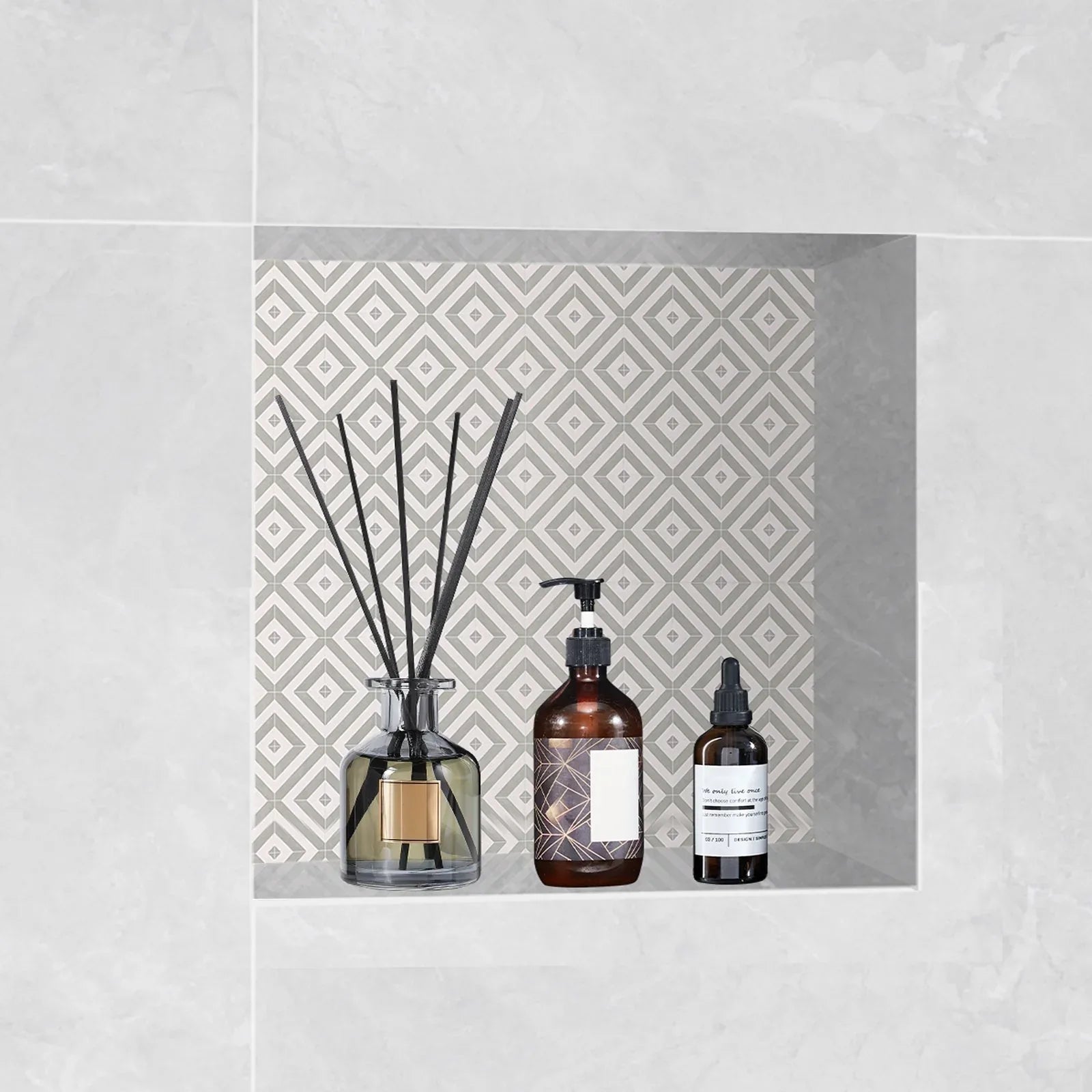 VEVOR Shower Niche Ready for Tile 40.64 x 40.64 cm, Single Shelf Organizer, Square Corners Wall-inserted Niche Recessed, Sealed Protection Modern Soap Storage Niche for Shower Bathroom, Black - Mekamart Australia