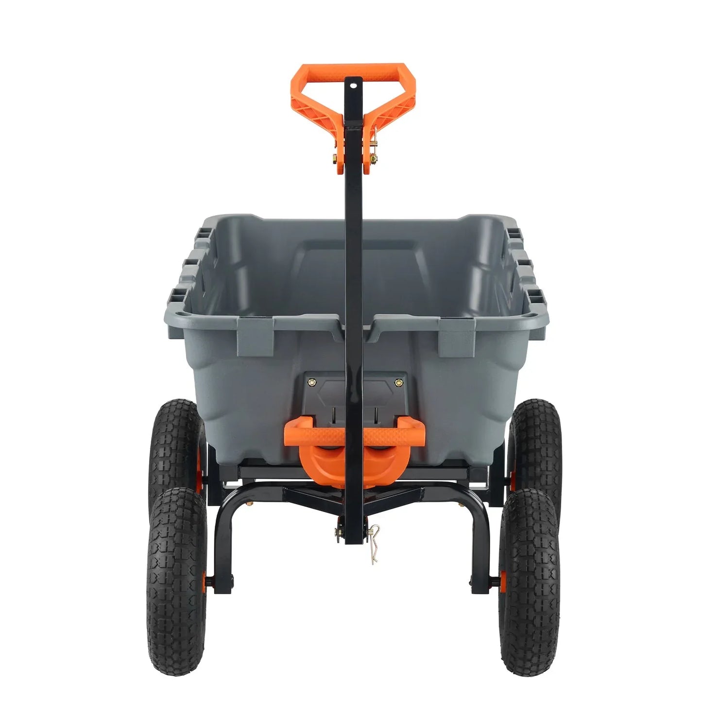 VEVOR Dump Cart, Poly Garden Dump Cart with Easy to Assemble Steel Frame, Dump Wagon with 2-in-1 Convertible Handle, Utility Wheelbarrow 544kg/ 1200lbs Capacity, 33cm/ 13 inch Tires - Mekamart Australia