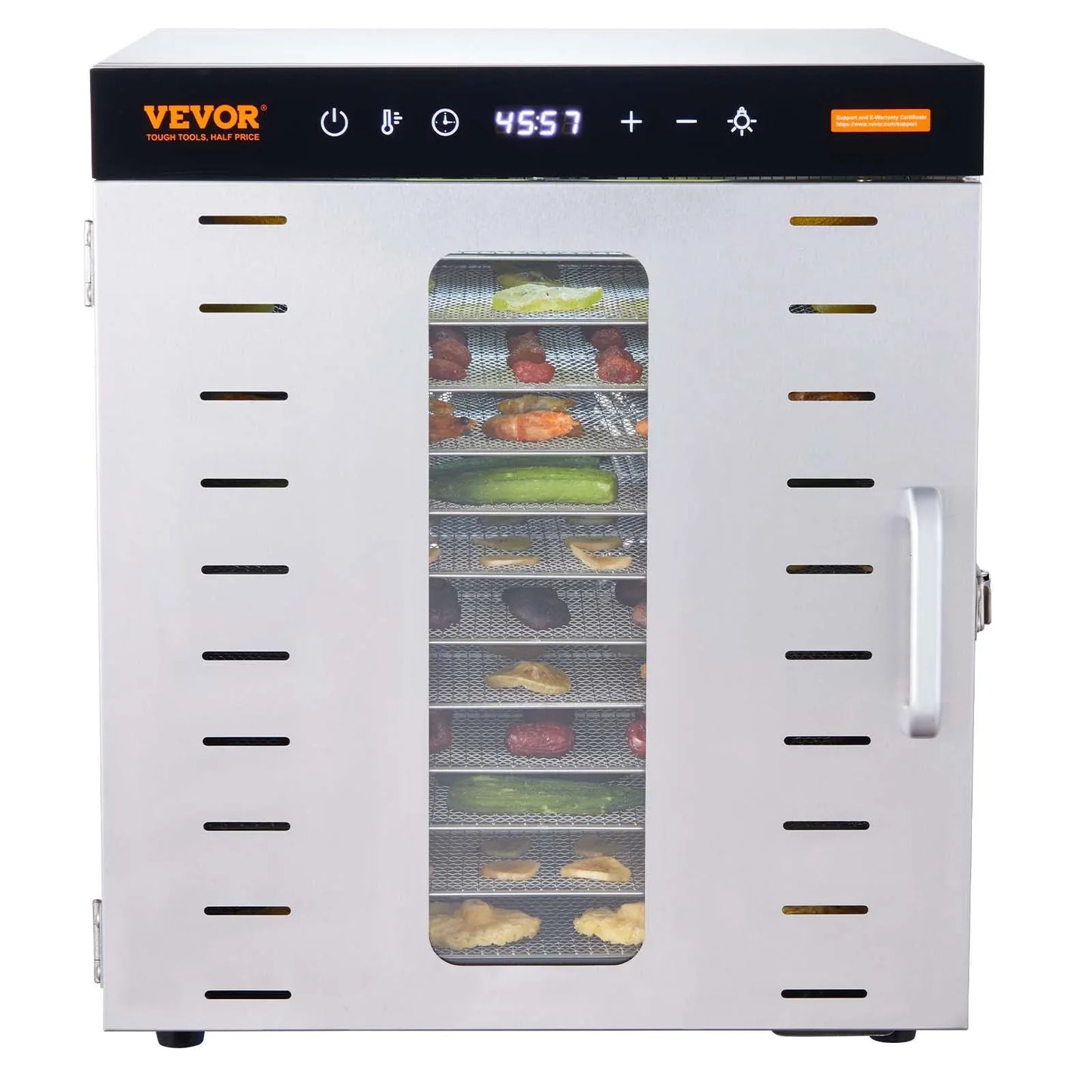 VEVOR 10 Trays Food Dehydrator Machine Stainless Steel 1000W Jerky Fruit Drying - Mekamart Australia